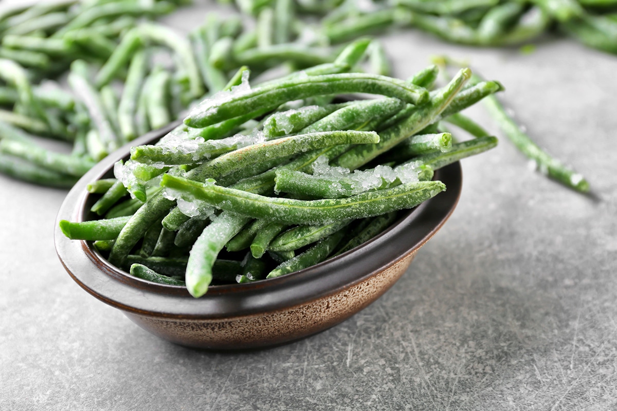 congeler des haricots verts